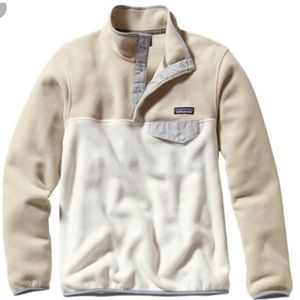 RARE Patagonia cream fleece pullover synchilla